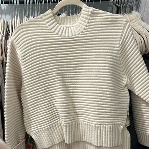 Varley Ribbed Side Zip Relaxed Sweater Sz S